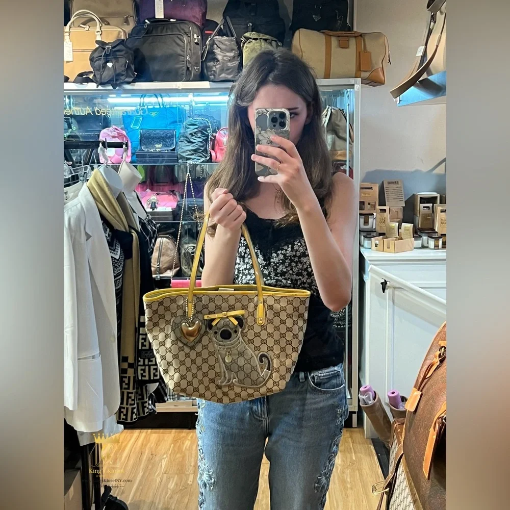 Gucci Rare Pug Oliver Guccioli Tote - Picture 15 of 15